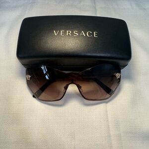 Versace Brown Sunglasses with Gradient Lenses